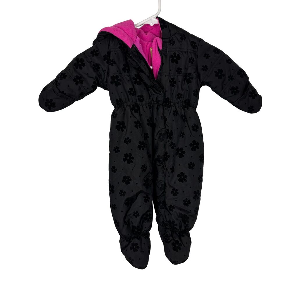 Rothschild Black Baby Bunting Velvet Flower Girl 6/9 Months Fleece Lined